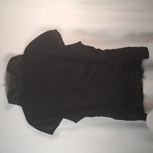 Black Sleeveless Velveteen Style Rhinestones Buttons Top XL by Bamboo Traders - Picture 4 of 5